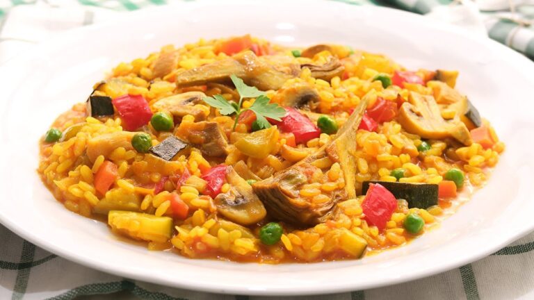 Saborea España con un exquisito arroz con verduras en solo 30 minutos